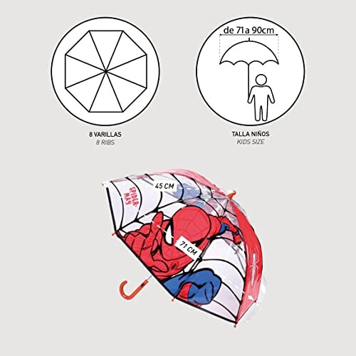 Parapluie Spider-man transparent enfant variant 4 