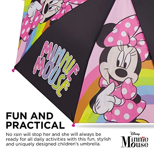 Parapluie Minnie rose/noir enfant 64 cm variant 2 