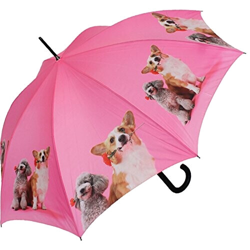 Parapluie Chien rose automatique 105 cm