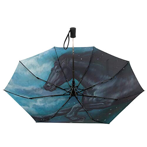 Parapluie Cheval noir automatique 28 cm variant 4 