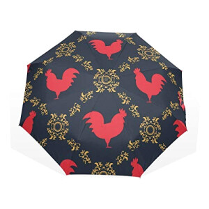 Parapluie Coq noir automatique 61 cm