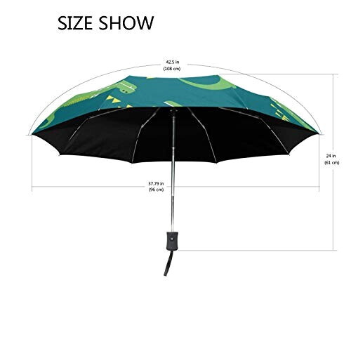 Parapluie Crocodile noir automatique 61 cm variant 2 