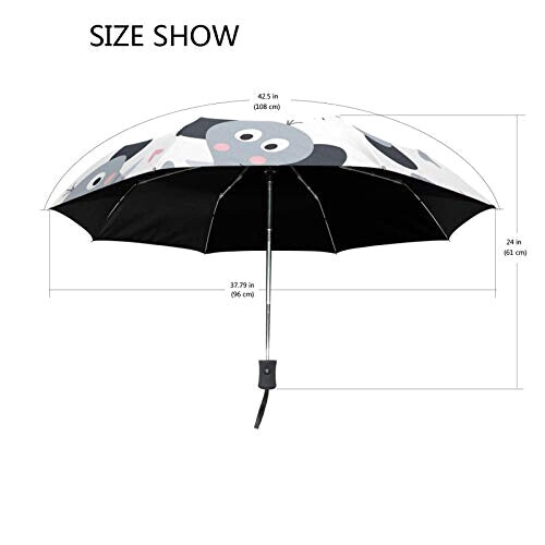 Parapluie Éléphant noir automatique 61 cm variant 2 