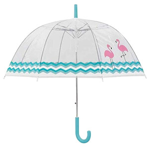 Parapluie Flamant rose transparent automatique 100 cm