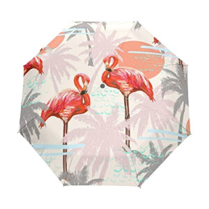 Parapluie Flamant rose noirrose automatique 61 cm