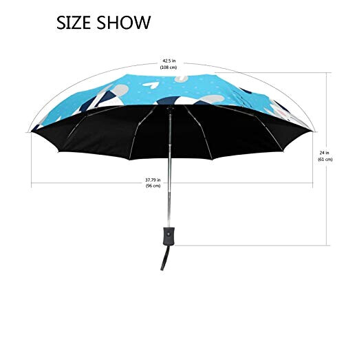 Parapluie Hippopotame noir automatique 61 cm variant 2 