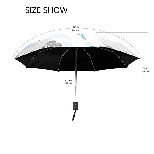 Parapluie Hippopotame noir automatique 61 cm variant 2 