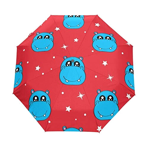 Parapluie Hippopotame noir 61 cm