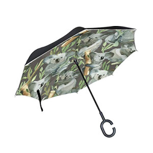 Parapluie Koala gris automatique 124 cm