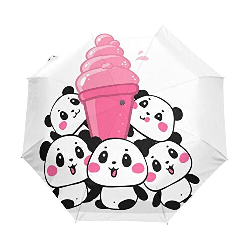 Parapluie Panda crèmenoir automatique 61 cm