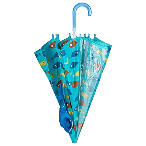 Parapluie Poisson bleu-jaune-rouge enfant 73 cm variant 2 