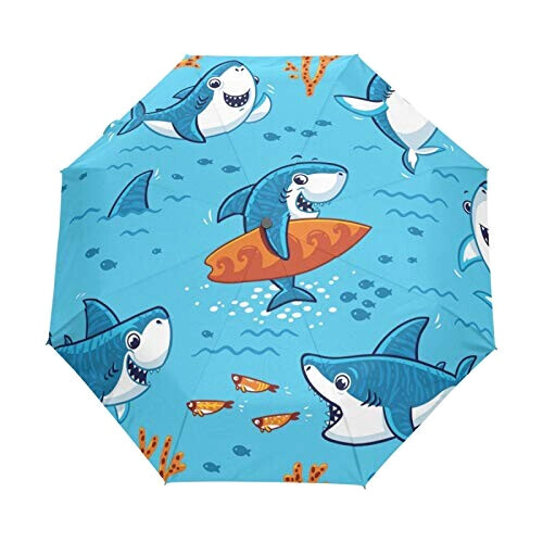 Parapluie Requin noir automatique 61 cm