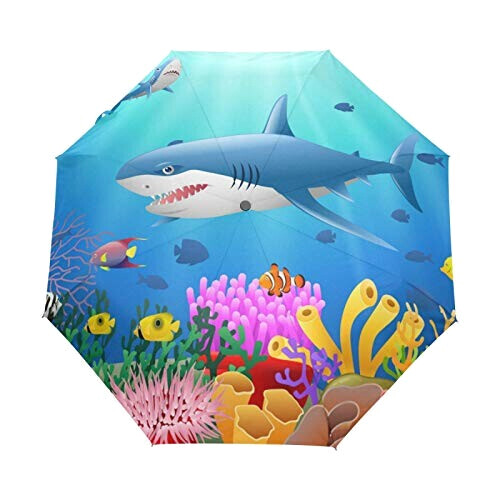 Parapluie Requin noir automatique 61 cm