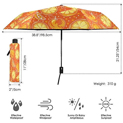 Parapluie Orange Fruit automatique variant 2 