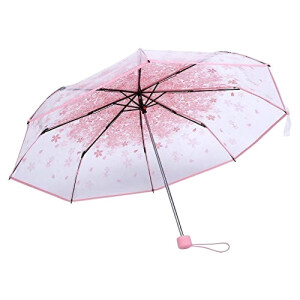 Parapluie Rose - Fleur - transparent