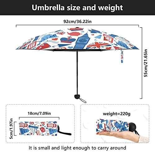 Parapluie Londres motif 88 cm variant 4 