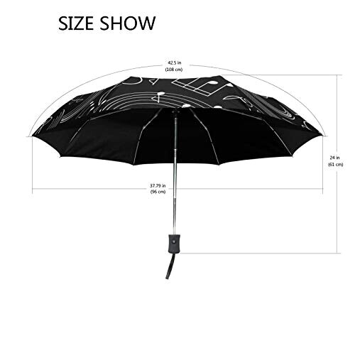 Parapluie Note de musique noir 61 cm variant 2 