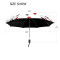 Parapluie Coeur noir automatique 61 cm - miniature variant 3