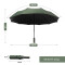 Parapluie vert automatique 116 cm - miniature variant 5