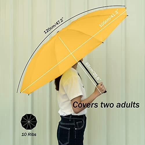 Parapluie jaune automatique 105 cm variant 5 