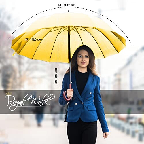 Parapluie jaune automatique 120 cm variant 3 