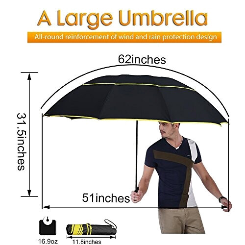 Parapluie noir le automatique 140 cm variant 0 