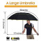 Parapluie noir le automatique 140 cm - miniature variant 1