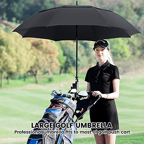 Parapluie noir automatique 157 cm variant 1 