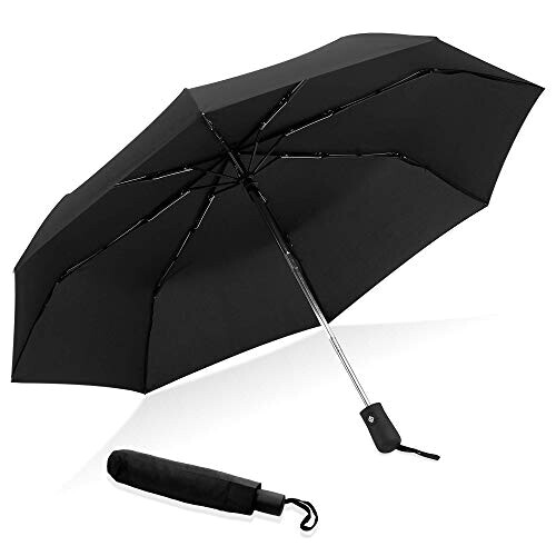 Parapluie noir automatique 29 cm