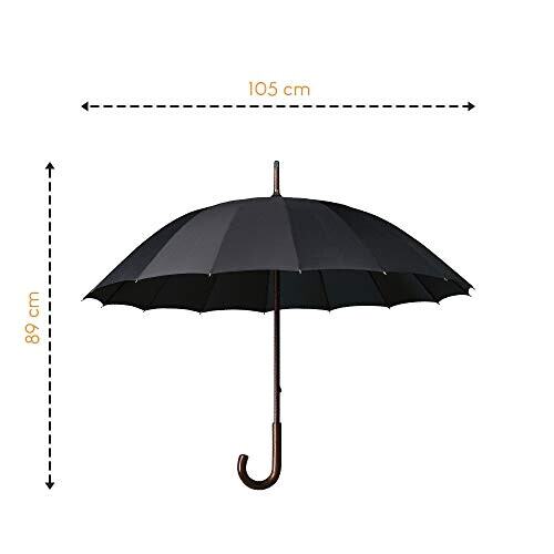 Parapluie noir (schwarz) 105 cm variant 0 