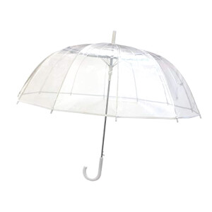 Parapluie Transparent blanc automatique 102 cm