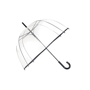 Parapluie Transparent bordure noir automatique 85 cm