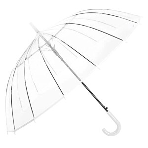 Parapluie Transparent blanc automatique 84 cm