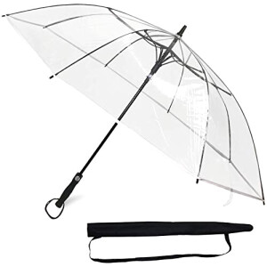 Parapluie Transparent -blanc automatique 130 cm